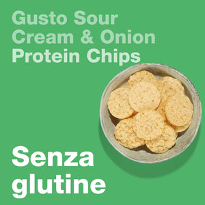 Patatine proteiche gusto Sour Cream & Onion 10 x 30 g - Happy Healthy Life