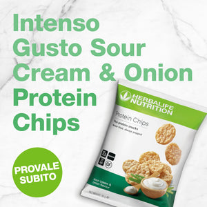 Patatine proteiche gusto Sour Cream & Onion 10 x 30 g - Happy Healthy Life