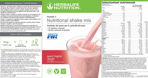 Formula 1 sostituto del pasto Fragola Delight 550 gr. - Herbalife