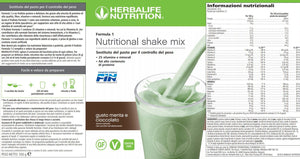 Formula 1 sostituto del pasto Menta e Cioccolato 550 gr. - Herbalife